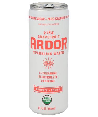 Ardor Organic Pink Grapefruit Sparkling Energy Water, 12 FZ