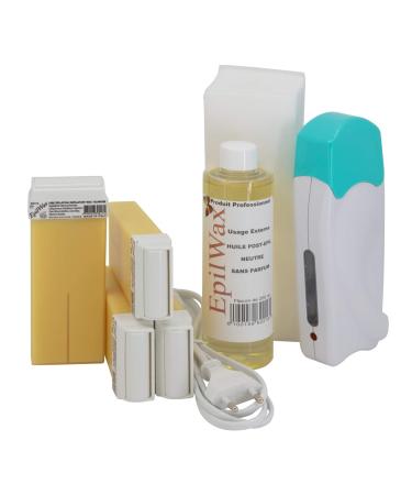 Epilwax S.A.S - Set hair removal solo completely to la wax white with roulette large model for the legs armpits and the body vanilla 1 g (1 Pack)