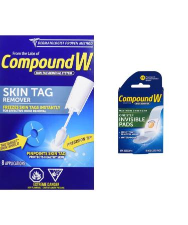 Compound W Skin Tag and Wart Remover Bundle | 22 Treatments for Safe and Effective Removal