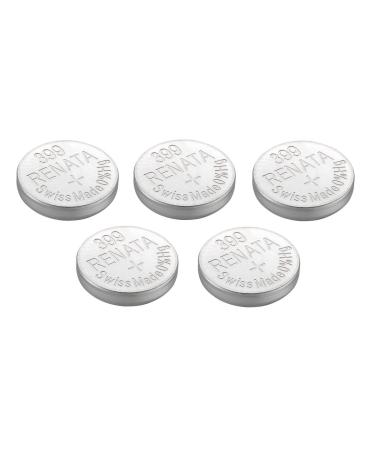 Renata Watch Battery Swiss Made Renata 399 or SR927SW Or AG7 1.5V (5 Batteries 399 or SR 927 SW)