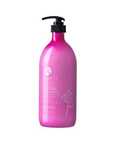 Luseta Body Lotion for Women 33.8oz  Rose Scented Body Lotion for Dry Skin - Moisturizing Body Lotion with Natural Rosa Rugosa Flower Extract  Sulfate & Paraben Free