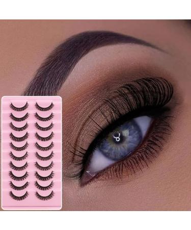Buy 10 Pairs 3D Russian False Eyelashes - DD Curved Thick Lifelike Lashes (Black) | International Shipping Available - Buy Online on SooperMarket.com