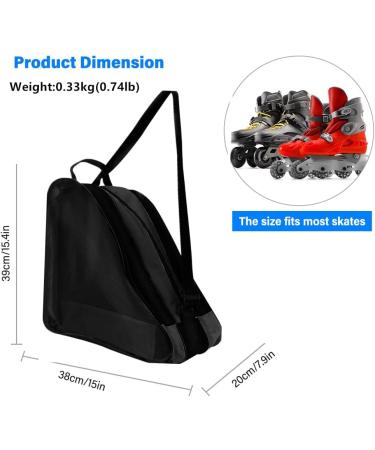 LINGFIRE Roller Skate Bag - Breathable Ice-Skating Shoulder Bag for Women Men, Oxford Cloth - Roller Skate Accessories (Black) - Buy Online on SooperMarket.com