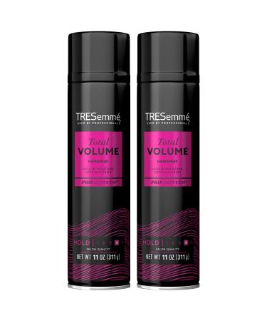 TRESemm Total Volume Hair Spray Lightweight with Collagen & Vitamin B5 Hold without Stiffness Frizz Control 2 pk 11 Fl Oz Ea