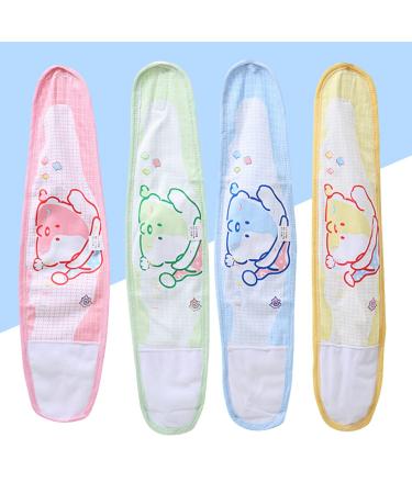 4pcs Baby Umbilical Cord Belly Bands | Bellybutton Protection Wrap for Newborn Boys and Girls | Assorted Colors | 50X13cm - Buy Online on SooperMarket.com