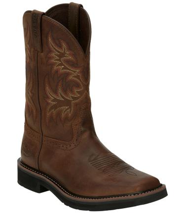 Justin Original Work SE4681 Justin Rugged Tan-11in Matching Top Soft Toe Work Boot Tan 13 EE