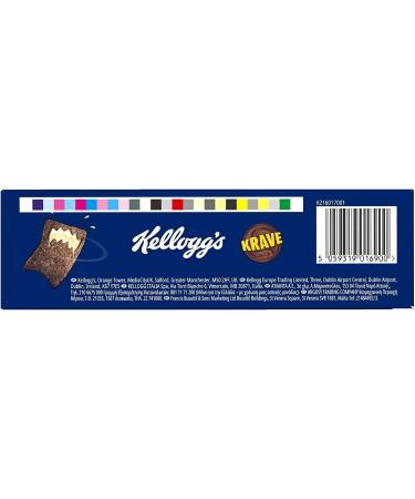 6 x Kellogg's Krave Cookies & Cream Flavour Crispy Cocoa Cereals Filled with Cream - Buy Online on SooperMarket.com