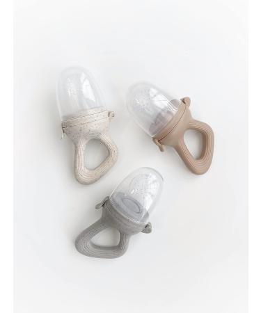 Norajoh Baby Food Fruit Feeder Pacifier | BPA Free Silicone Teether (Chai Tea) - Buy Online on SooperMarket.com
