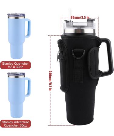 Peutier Water Bottle Sling for Stanley Tumblers | Adjustable Sleeve & Shoulder Strap | 30/40oz Compatible Carrying Bag - Buy Online on SooperMarket.com