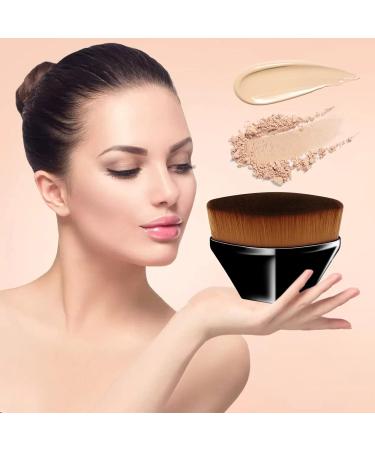 Multifunctional Black Foundation Makeup Brush for Flawless Liquid and Powder Cosmetics - Buy Online on SooperMarket.com