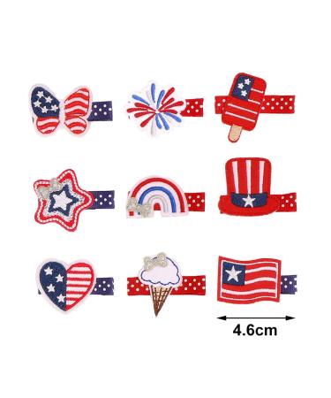 American Flag Hair Clips - Patriotic 4th of July Independence Day Accessories for Kids - Buy Online on SooperMarket.com