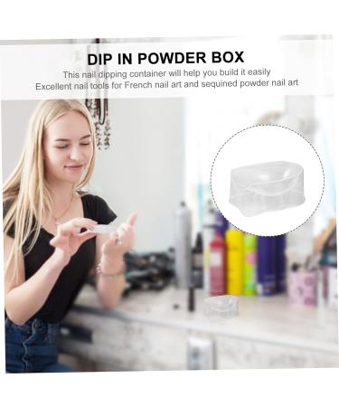 FRCOLOR Set of 6 for Dipping Nails Accessory Compartment Storage Container for Loose Powder Starter Set Thehomeuse Sticker Storage Containers French Manicure Nail Polish Smile Line Accessories 5X4X2.5CM White - Buy Online on SooperMarket.com