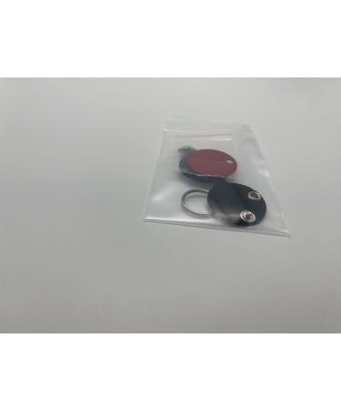 Custom Engraved Dog Tags - Push Button | Synthetic Leather | Blue Black Red Yellow | 30mm | Perfect for Control Branding - Buy Online on SooperMarket.com