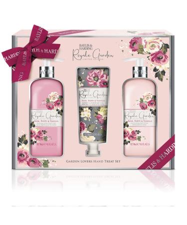Baylis & Harding Royale Garden Rose Poppy & Vanilla Luxury Garden Lovers Hand Treat Gift Set (Pack of 1) - Vegan Friendly Limited Edition Hand Treats Gift