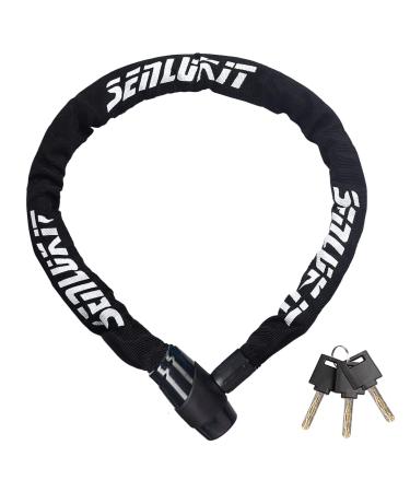 SenluKit Bicycle Lock Security Level Very High Level 5 Bicycle Lock With Key Anti-Theft Bicycle Lock (Black)