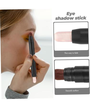 Mikinona Makeup Eyeshadow End Precision Brush Application Makeup Women Ends Dual Shadow Female Stick Eyeshadow 1 count (Pack of 1) Light Brown - Buy Online on SooperMarket.com