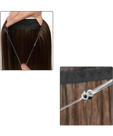 prinfantasy Hair Extensions with Adjustable Size Hair Piece Straight Hairpieces for Women Dark Brown Hair Pieces Silky Straight Nail Tip Keratin Utips Hair Extension 22" MW185 GBMW185 22 Inch - Buy Online on SooperMarket.com