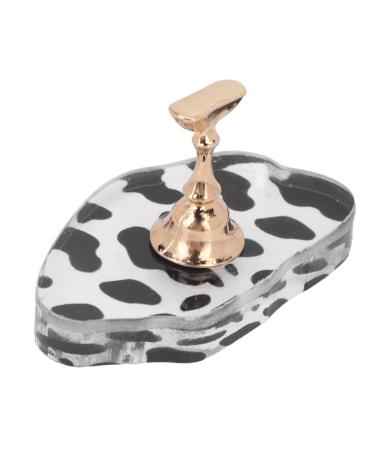 Nail Art Display Stand Nailing Exercise Restrict Reusable Magnetic Nail Seak holder DIY Nail Art Stand with Magnetadsorption Acrylbase for home use (gold)