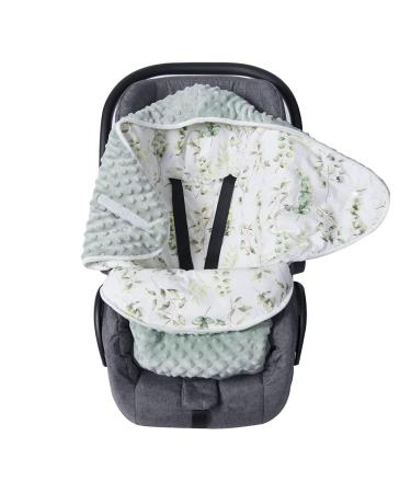 Baby Blanket Swaddle Wrap Winter for Boys Girls Newborn Baby Swaddle Blankets Wrap Toddler Infant Soft Thick Baby Sleeping Wraps Warm Unisex Receiving Blankets 6-12 Months (Green Leaves) Green Leaves 6-12 Months