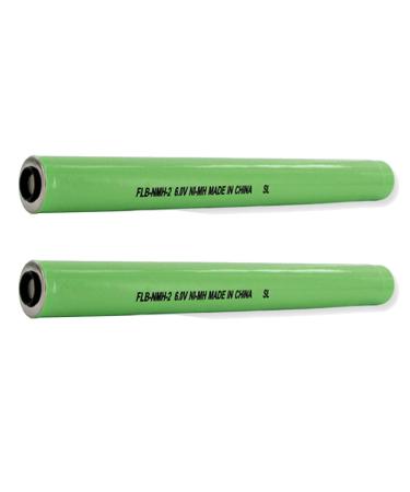 2pc Exell Flashlight Battery 6V 2400mAh NiMH Replaces Streamlight 77175