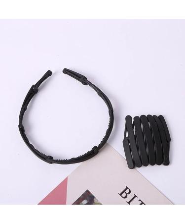 Portable Folded Hair Bands Adjustable Headband Multipurpose Telescopic Hairband Hair Clips for Women Girl Washing Makeup Travel Outdoor Fashion Hair Accessories Black - Buy Online on SooperMarket.com