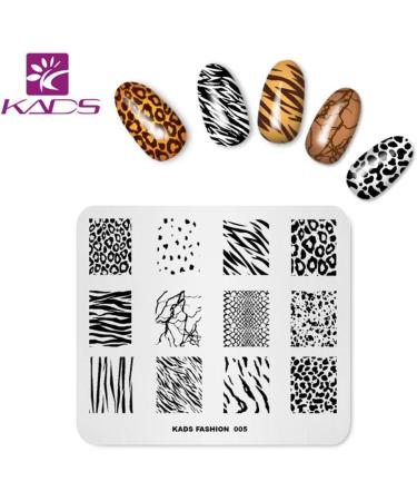 Fashion Nail Stamping Plate - KADS DIY Manicure Stencil Tool (FASHION 005) - Buy Online on SooperMarket.com