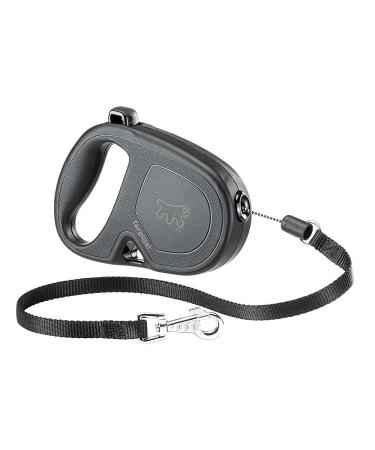 Ferplast dog leash flippy one roller leash small dogs up to 12 kg.Extendable cord max. 4.5 m. Individual locking and unlocking button black max 12 kg - 4.5 m rope black