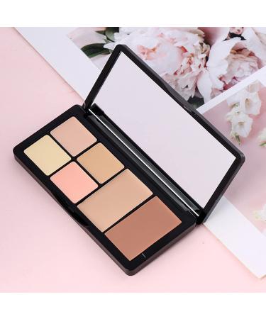 6-In-1 Color Correcting Concealer Contour Palette for Dark Circles & Blemishes with 2 Brushes - Buy Online on SooperMarket.com