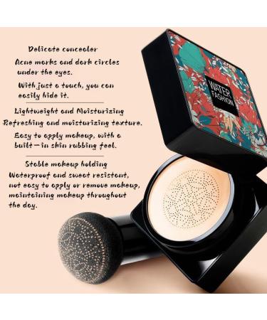 Lovelycat Mushroom Head Air Cushion CC Cream Concealer Foundation Stick Moisturizing Concealer Lasting Brightening Liquid Foundation for All Skin Even Skin Tone Makeup Base For Hides Face (A-natural) - Buy Online on SooperMarket.com