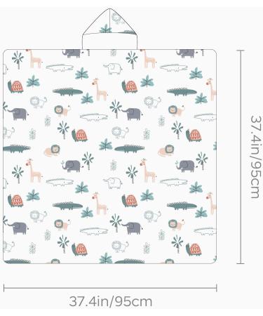 BC BabyCare Hooded Baby Towels - Super Absorbent Muslin Cotton for Newborns | 95x95 cm (Forest) - Ideal for Boys and Girls - Buy Online on SooperMarket.com