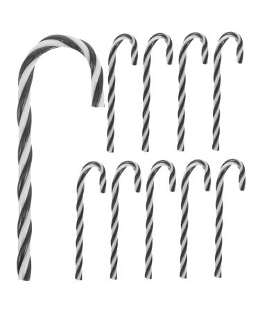 HOLIDYOYO 10pcs Candy Cane Set Canes for Tree Lollipops Large Candy Canes Edible Crutch Christmas Gold Plastic 12.00X4.50X0.70CM