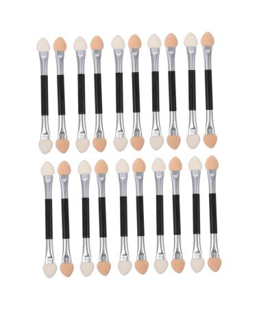 Baluue 40 Pcs Latex Eye Shadow Stick Double-ended Eye Shadow Brush Makeup Applicator Makeup Sponges Plastic
