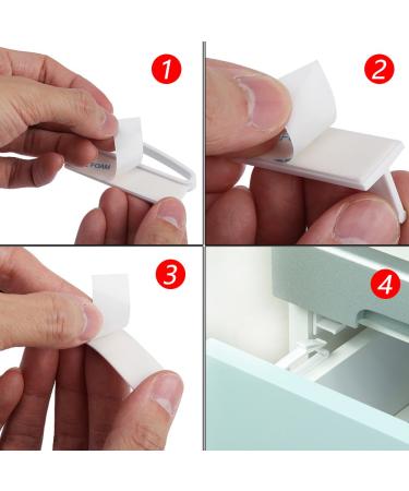 4PCS Child Safety Locks - Invisible Drawer Lock for Baby Safety | Secure Your Home - Buy Online on SooperMarket.com