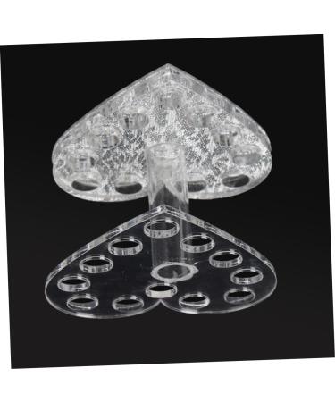 Mikinona 1pc Nail Art Penholder Nail Art Brush Holder Makeup Pen Stand Art Painting Pen Stand Manicure Pen Holder Pen Display Stand Holder No Bend Hair Clips Heart-shaped Makeup Brush 8.7x8.5cm Silver - Buy Online on SooperMarket.com