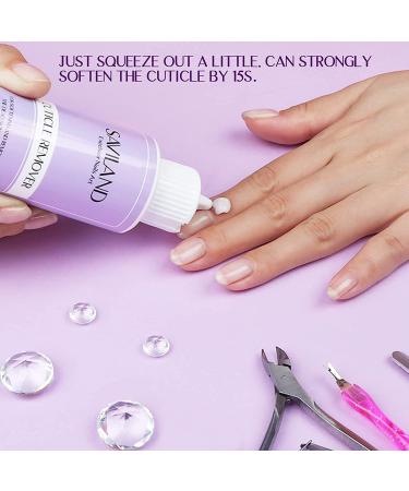 Saviland Cuticle Remover Kit - 120ML Cuticle Cream with Trimmer Nipper & Pusher - Nail Care Tools for Salon & DIY - 4.06 Oz - Buy Online on SooperMarket.com
