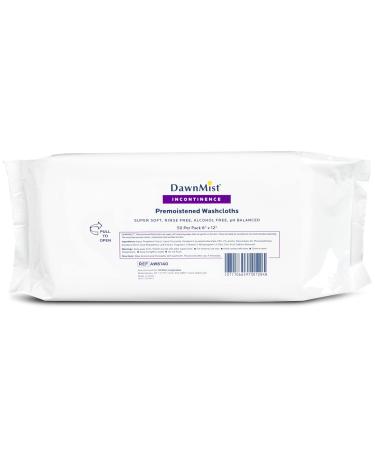 Dukal Dawn Mist Pre-Moistened Adult Wash Cloth Non-Sterile Soft Pack 8 W x 12 L (50 Packs of 12) (Pack of 600)