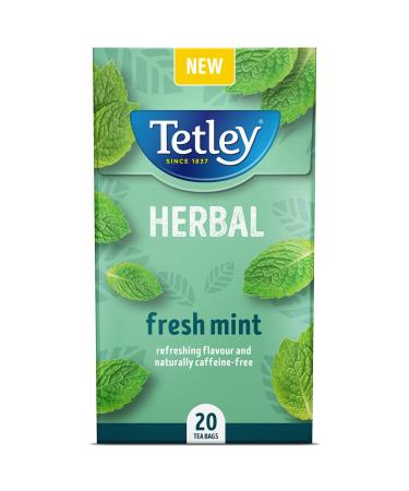 Tetley Fresh Mint Box of 20 Teabags Mint 20 Count (Pack of 1)