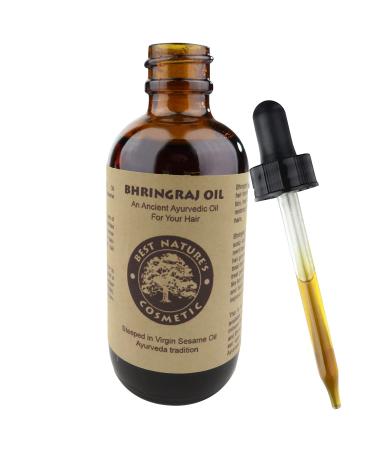 Best Natures Bhringraj Oil  Indian Eclipta Alba Oil  Pure and Natural  Cleans scalp  Improve overall appearance of hair. Goodbye Dandruff  For Graying  Hello Luminously shiny hair / 2 fl oz