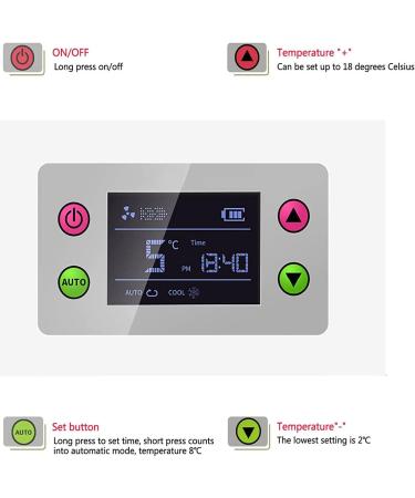 Mini Car Refrigerator Insulin Refrigerated Box Drug Insulin Vaccine Refrigerator LED Display 2-8 Insulin Cooler- Portable Insulin Mini Cooler Fridge Freezer - Buy Online on SooperMarket.com