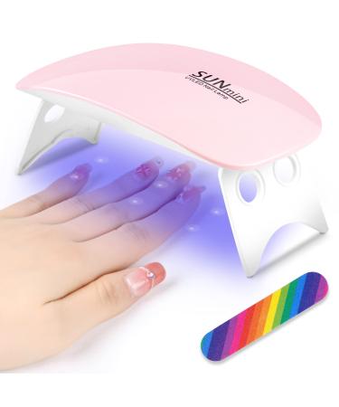 URAQT Mini Gel Nail Lamp  Portable Professional 6W UV LED Gel Nail Dryer with USB  Curing Lamp Professional Nail Art Tool Accessory for All Gel Nail Polish  Gift for Thanksgiving Day Christmas Gift Pink