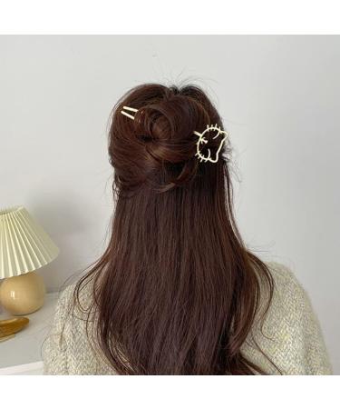 minkissy Cute Cute Hairpin Cat Hair Clips Cat Hair Pin Women Hair Accessories Retro Hairpin Girl Hair Accessories Cute Hair Clips for Women Hair Bun Hair Fork Lazy Wind Miss Alloy - Buy Online on SooperMarket.com