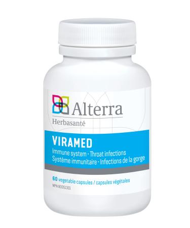 Alterra Viramed Cold & Flu for Sore Throat | Helps in Immune support & Mouth Infections | Propolis Astragalus Magnesium Stearate | Immune Booster for Adults | 60 Vegetable Capsules