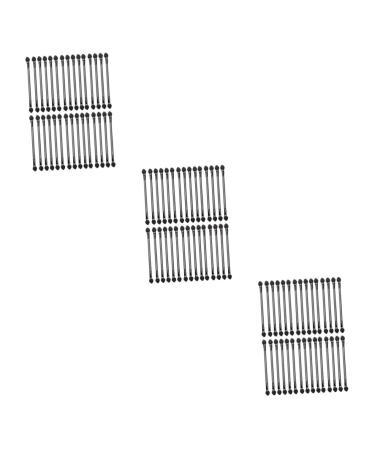 Baluue 90 Pcs Double Ended Eyeshadow Brush Sponges Makeup Cosmetic Tool Tipped Eye Black Artificial Fiber