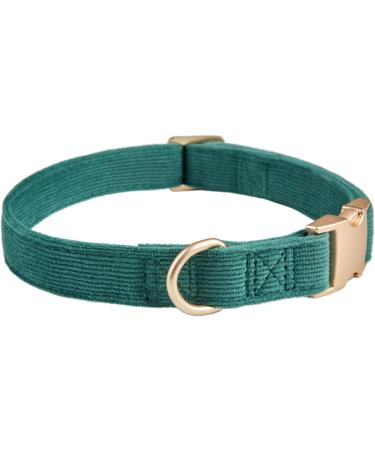 YUDOTE Ultra-Soft Dog Collar for Medium Dogs with Sensitive Skin - Natural Cotton Cord Green M (1 Pack) - Perfect Comfort for Your Pet - Buy Online on SooperMarket.com