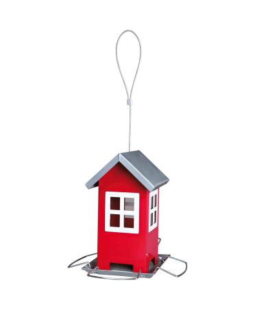 Trixie 55630 Feeding House 1 000 ml/20 cm red/silver Red / Silver Feeding Station