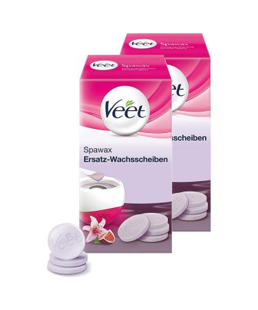 Veet Spawax Warmwax panes for the Veet Spawax Waxen-Long-lasting hair removal for silky-smooth skin-2 x refill pack with 12 wax panes
