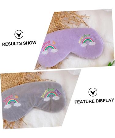 Rainbow Eye Mask Scrunchies Set - 4pcs Hair Ties with Bows and Teeth, Wired Head Wraps for Girls - Buy Online on SooperMarket.com