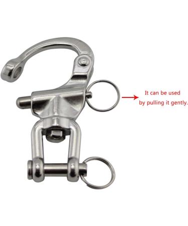 NRC&XRC Pair Jaw Swivel Snap Shackle 316 Stainless Steel for Sailboat Spinnaker Halyard & Diving 2-3/4 - High-Quality Stainless Steel Snap Shackle - Buy Online on SooperMarket.com