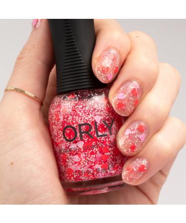 Orly 'Crush' Nail Polish: Valentine's Day Red and Pink Lacquer + Confetti Glitter Top Coat 0.6 fl oz - Buy Online on SooperMarket.com
