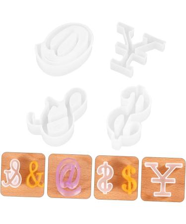 STOBOK 12 Pcs Silicone Mold Silicone DIY Mold DIY Symbol Mold Epoxy Jewelry Molds Gummy Molds Resin Necklace Mold Molds for Concrete DIY Crafts Cake Mold Manual White Silica Gel Whitex3pcs 4.8X4.2CMx3pcs - Buy Online on SooperMarket.com